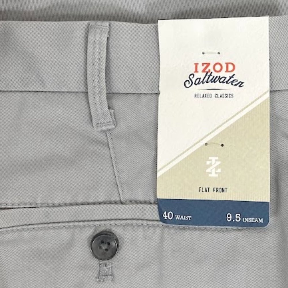 NWT Izod Saltwater Stretch Shorts Size 40 - Picture 4 of 6